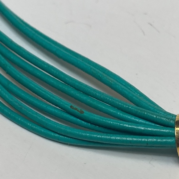 Turquoise Green and Mixed Metal Color Multi Strand Necklace - Picture 13 of 16